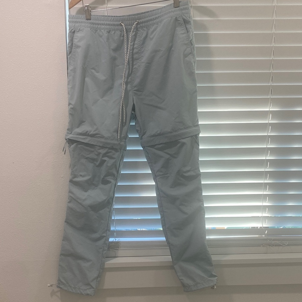 PacSun Pants Men Med blue Cargo Performance Jogger Hiking Convertible Shorts